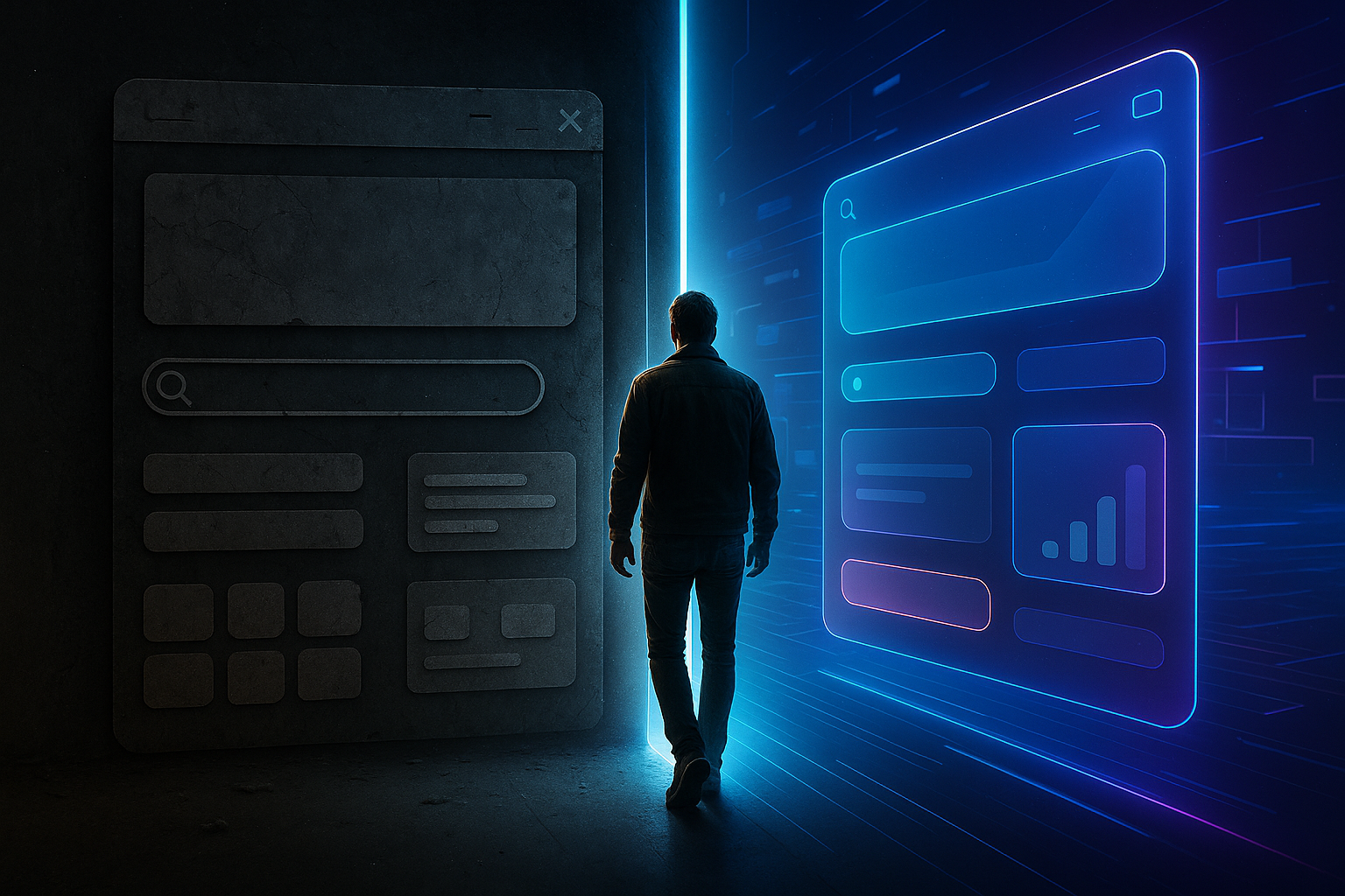 A modernized user interface offering a user-friendly web design